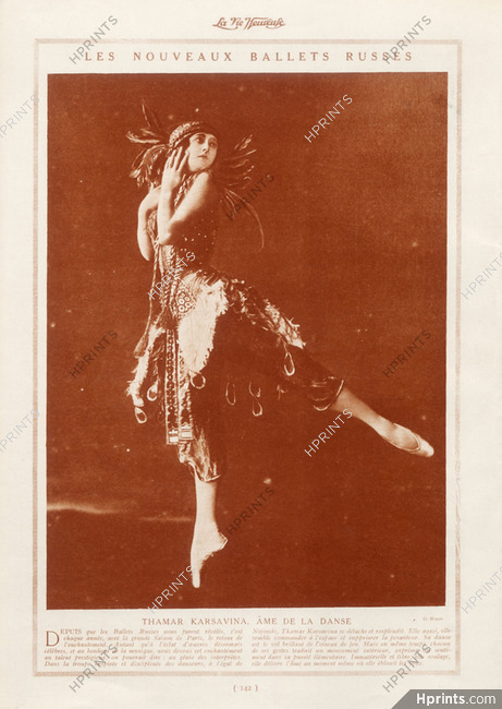 Tamara Karsavina 1913 Dancer Russian Ballet, l'Oiseau de Feu