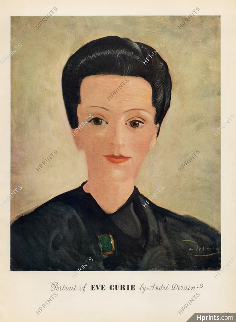 André Derain 1938 Eve Curie, Portrait