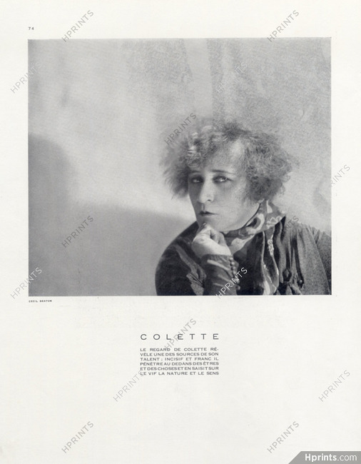 Colette 1929 Portrait by Cecil Beaton
