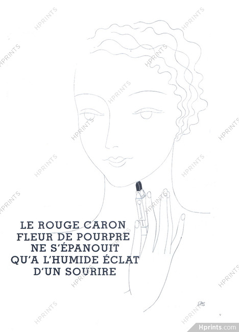Caron (Cosmetics) 1933 Pierre Mourgue, Lipstick