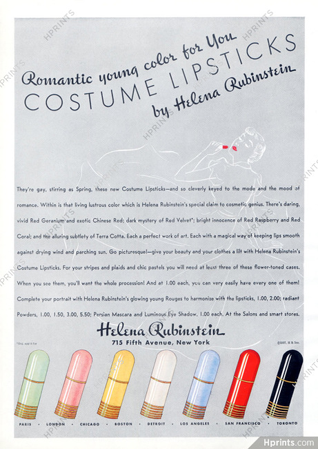 Helena Rubinstein (Cosmetics) 1937 Lipstick
