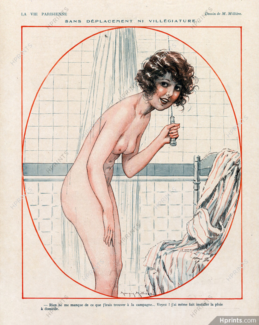 Maurice Millière 1925 Nude.. Under the Shower