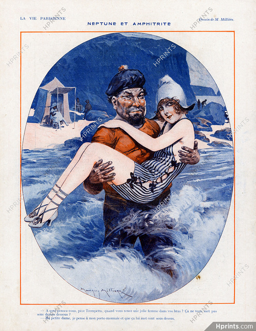 Maurice Millière 1923 Neptune et Amphitrite, Bathing Beauty