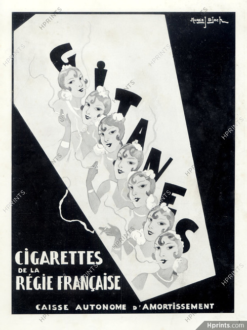 Régie Francaise (Cigarettes, Tobacco Smoking) 1933 Marcel Bloch