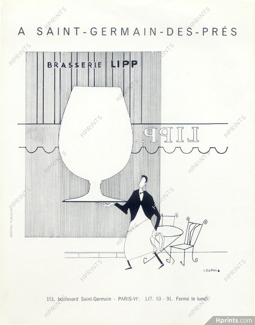 Brasserie Lipp (Restaurant) 1962 Louphi