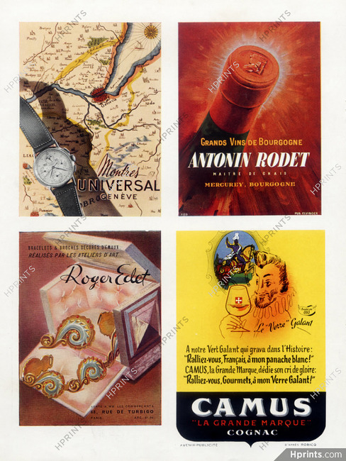 Universal (Watches) 1943 Roger Edet, Camus, Antonin Rodet Bourgogne