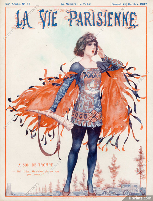 Chéri Hérouard 1927 Medieval Costume, La Vie Parisienne Cover