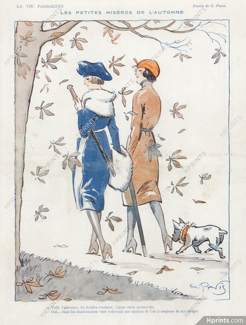 Georges Pavis 1919 French Bulldog, Elegant Parisienne