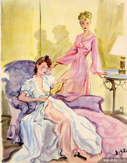André Delfau 1943 Lingerie, Nightdresses