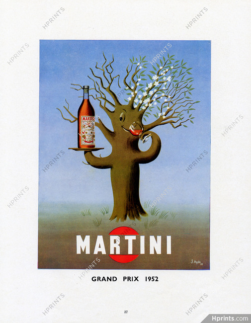 Martini 1952 J. Bydo Poster Art Grand Prix