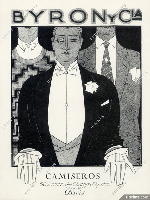 Byron y Cia (Men's Clothing) 1928 Camiseros, Kees Fashion Illustration