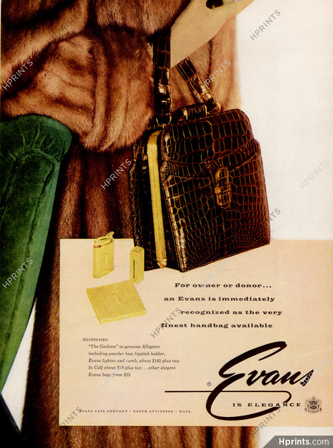 Evans (Alligator Handbags) 1954 Exotic Leather