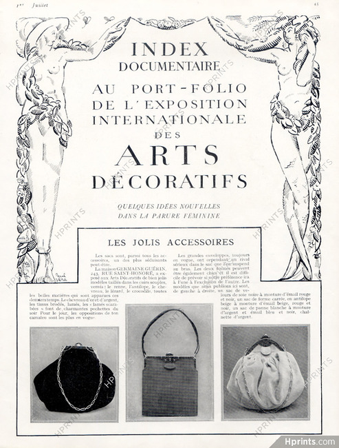 Germaine Guérin (Handbags) 1925 Paul Vera, Art Deco Style