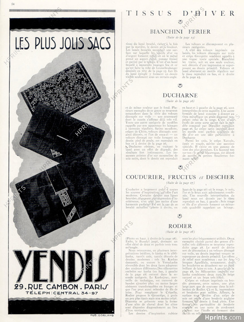 Yendis (Handbags) 1925