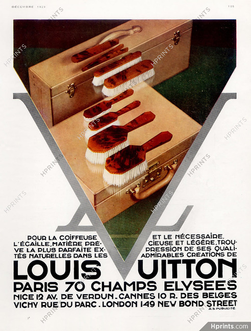 Louis Vuitton (Toiletries Bag) 1929 Pour le Nécessaire et la coiffure... Tortoiseshell Brushes