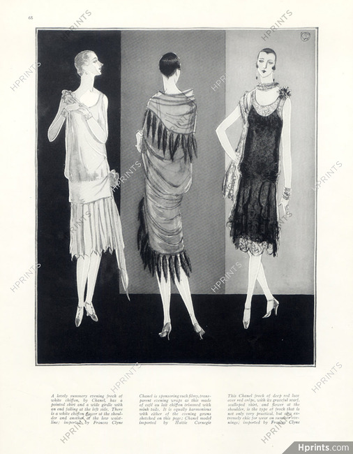 Chanel (Couture) 1926 Porter Woodruff, Evening Gown — Clipping