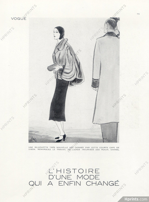 Chanel 1929 Fur Cape, Eric (Carl Erickson)