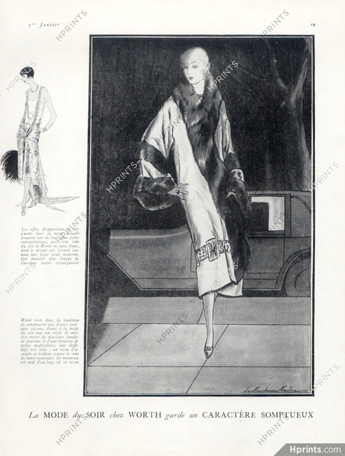 Worth (Couture) 1925 Lee Creelman Erickson, Evening Coat