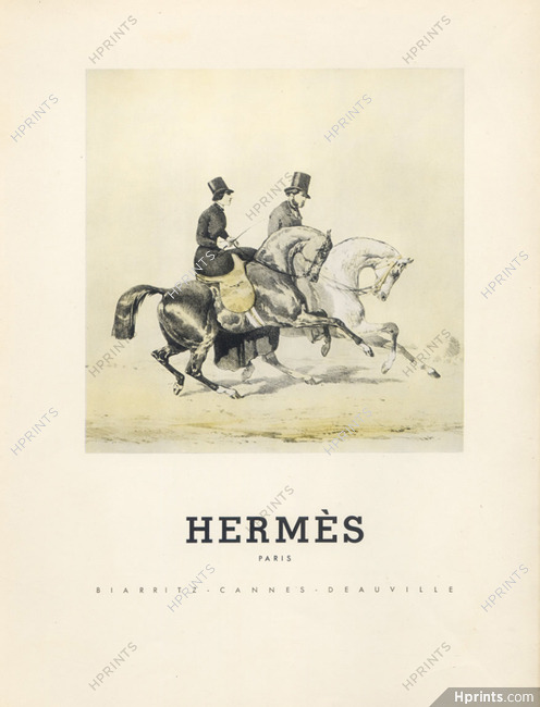 Hermès (Misc.) 1946 Horse, Amazone, rare advert