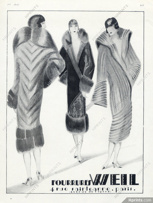 Weil (Fur Clothing) 1925 Fur Coats