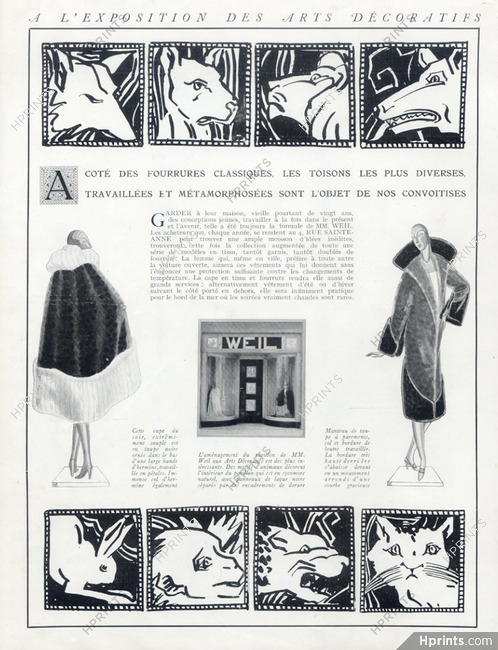 Weil (Fur Coat) 1925 Exposition des Arts Décoratifs, Paris International Exhibition of Decorative Arts