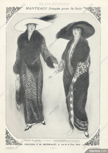 Grunwaldt 1912 Evening Fur Coats