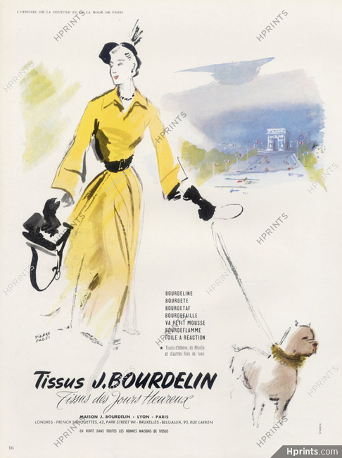 Bourdelin (Fabric) 1950 Pierre Pagès, Boxer Dog