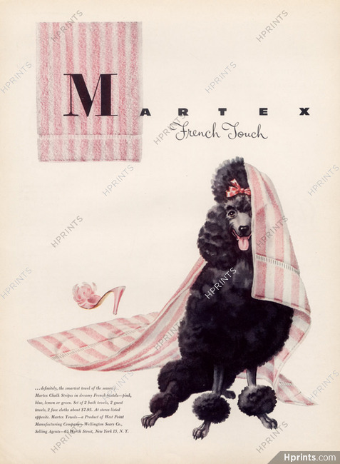 Martex (Fabric) 1951 Poodle