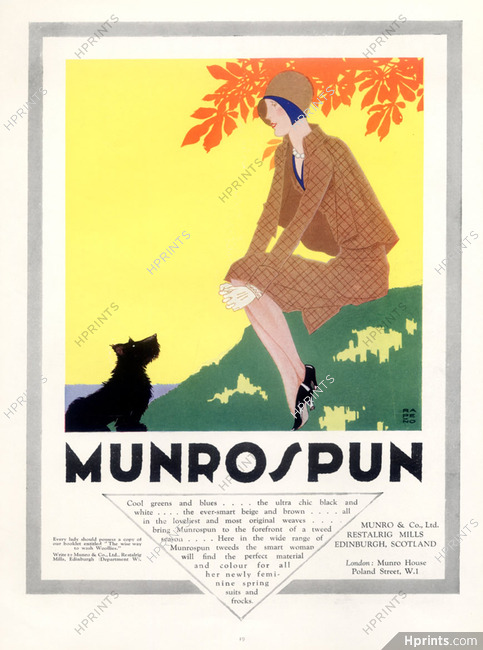 Munrospun (Fabric) 1930 Armand Rapeno, Fox Terrier