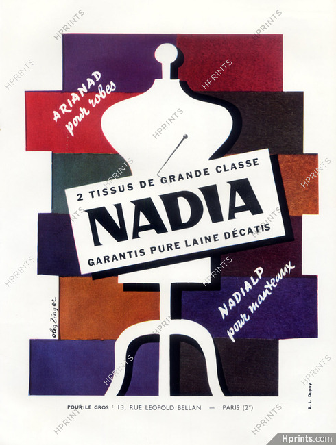 Oleg Zinger 1952 Nadia (Fabric)