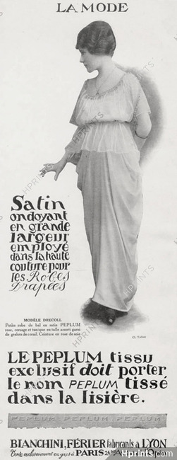 Bianchini Férier 1914 "Le Peplum Textile" Drecoll
