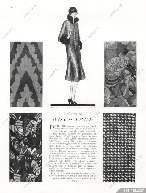 Ducharne (Fabric) 1925 Douglas Pollard, Fashion Doeuillet