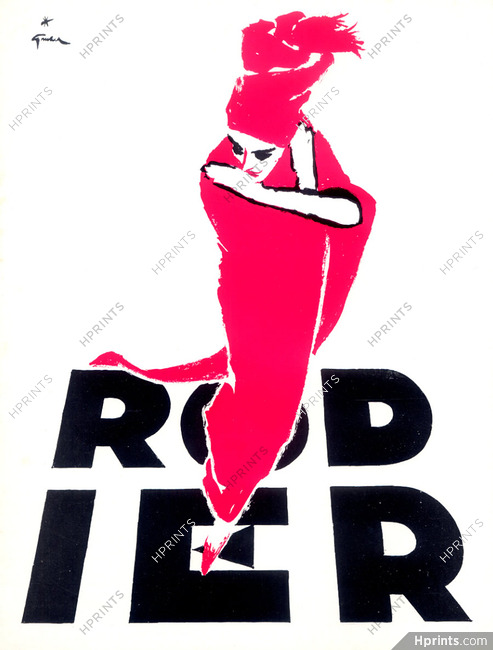 Rodier (Fabric) 1961 René gruau