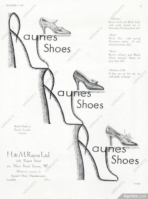 H.& M. Rayne (Shoes) 1931