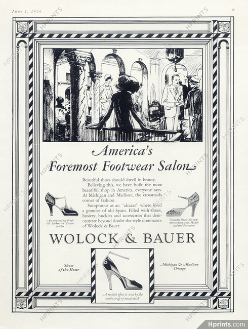 Wolock & Bauer (Shoes) 1926 Store Shop