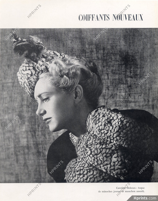 Caroline Reboux 1947 Fashion Photography Hat