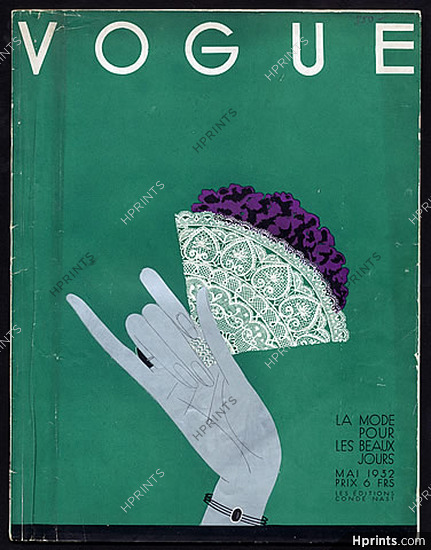 Vogue Paris 1932 May, Benito, Etienne Drian, Cecil Beaton Madeleine Vionnet, Schiaparelli, Pierre Mourgue, 68 pages