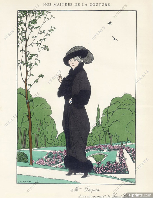 Mrs Paquin (Couture) 1912 Dans sa Roseraie de Saint-Cloud, André Edouard Marty