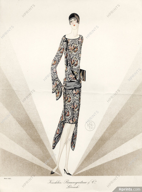 Koechlin Baumgartner & Cie (KBC Fabric) 1920s Summer Dress
