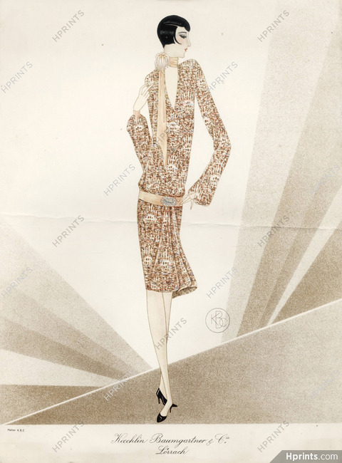 Koechlin Baumgartner & Cie (KBC Fabric), 1920s Summer Dress