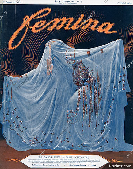 Ida Rubinstein 1909 Cléopâtre, Russian Ballet, Egypt