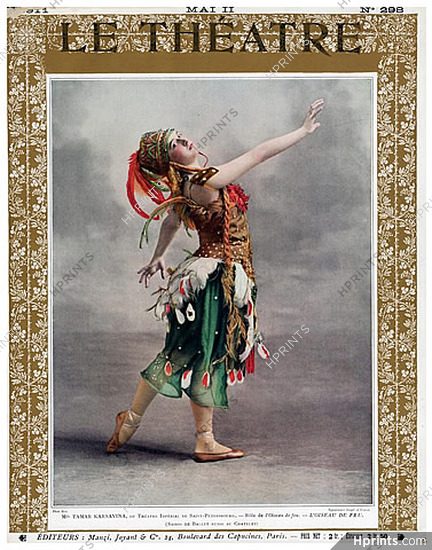 Tamar Karsavina 1911 ''L'Oiseau de Feu'', The Firebird, Russian Ballet