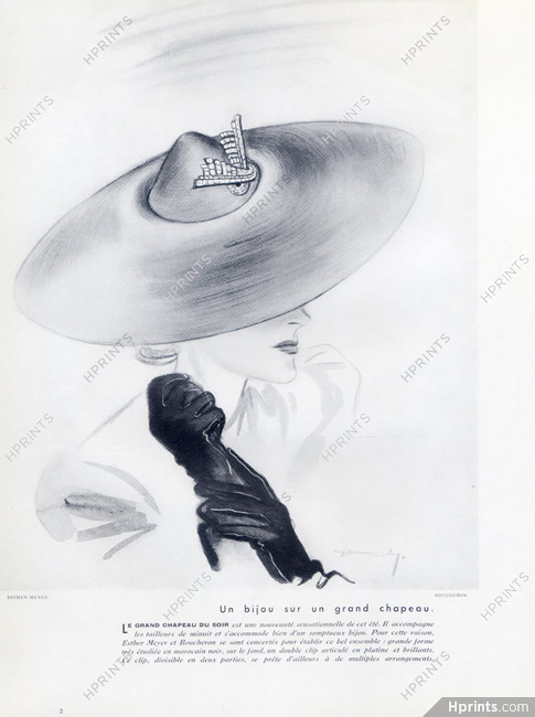 Boucheron (Clip) 1937 Esther Meyer (Hat), Jacques Demachy