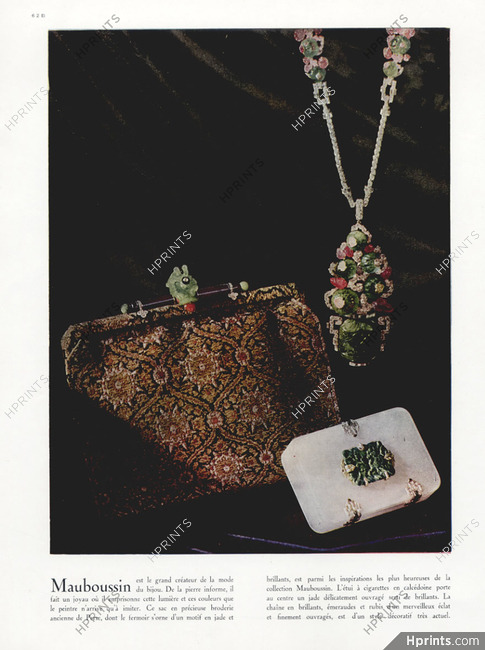 Mauboussin 1929 Cigarette Case, Necklace Pendant, Handbag (Persian Embrodery)