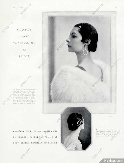 Cartier (Jewels) 1925 Miss Ilka Chase...Horseshoe in diamonds...