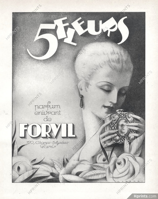 Forvil (Perfumes) 1930 "5 Fleurs" Fabius Lorenzi