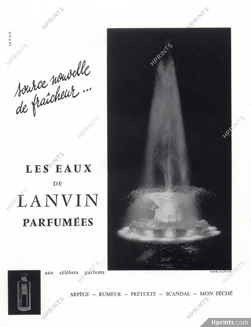 Lanvin (Perfumes) 1959 Les Eaux, Arpège, Prétexte