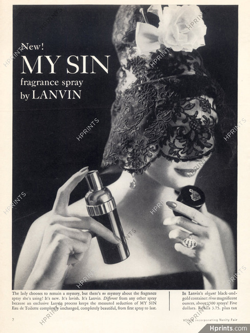 Lanvin (Perfumes) 1959 My Sin... Gold Atomizer