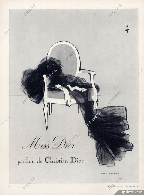 Christian Dior (Perfumes) 1958 Miss Dior, René Gruau