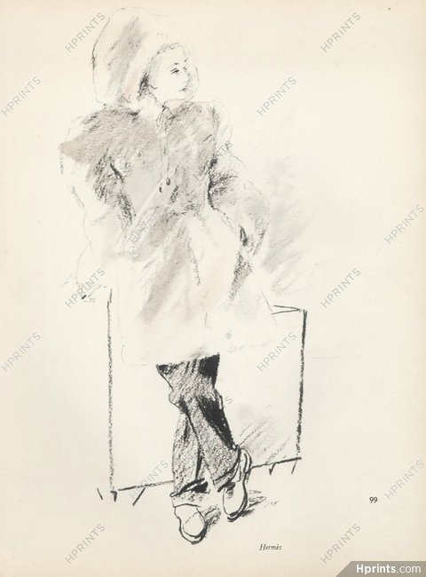 Hermès 1946 Fur Coat.. Pierre Mourgue